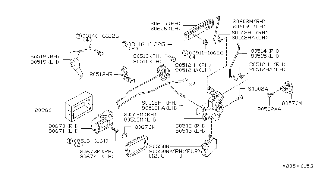 NISSAN 806070W000 - Ручка двері avtolavka.club