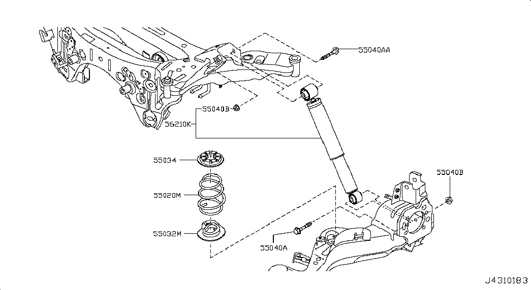 NISSAN E62101DA1B - Амортизатор avtolavka.club