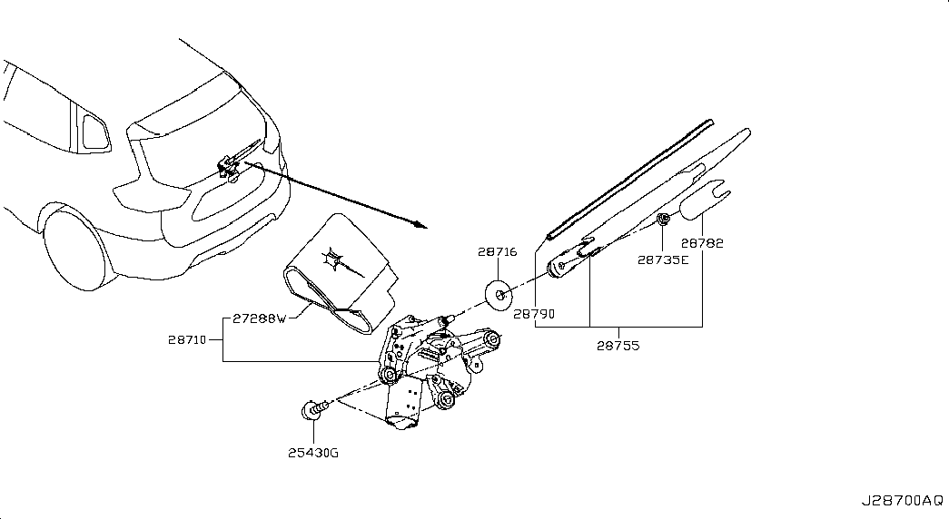 NISSAN 28790JE20A - Щітка склоочисника avtolavka.club