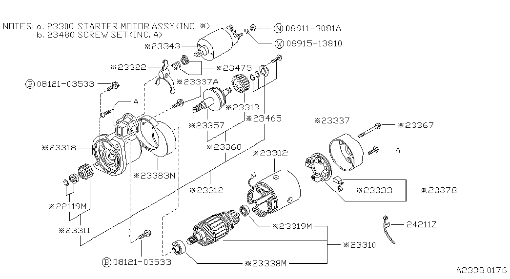 NISSAN 23338-W1710 - Підшипник з боку приводу, стартер avtolavka.club