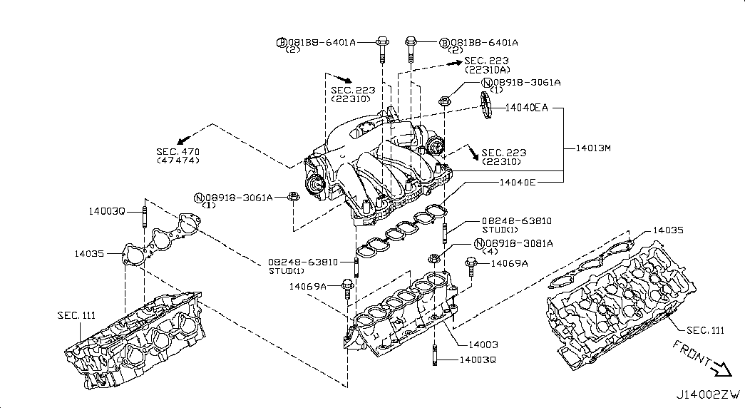 NISSAN 14032JA11A - Кільце ущільнювача, нарізна пробка мастилозливного отвору avtolavka.club