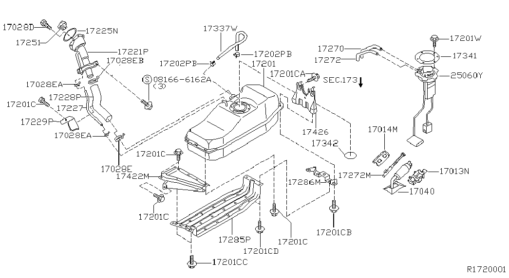 NISSAN 17042-4S400 - Паливний насос avtolavka.club