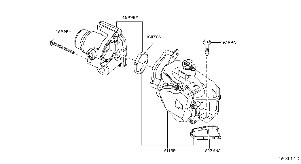 NISSAN 1611900QAA - Патрубок дросельної заслінки avtolavka.club