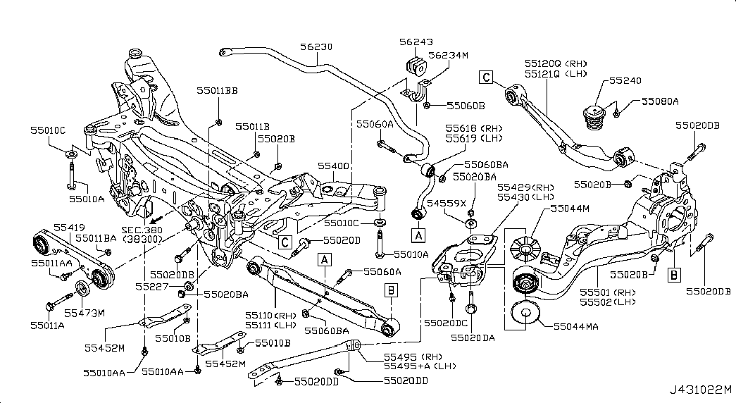 NISSAN 55111-JG01E - Важіль незалежної підвіски колеса avtolavka.club