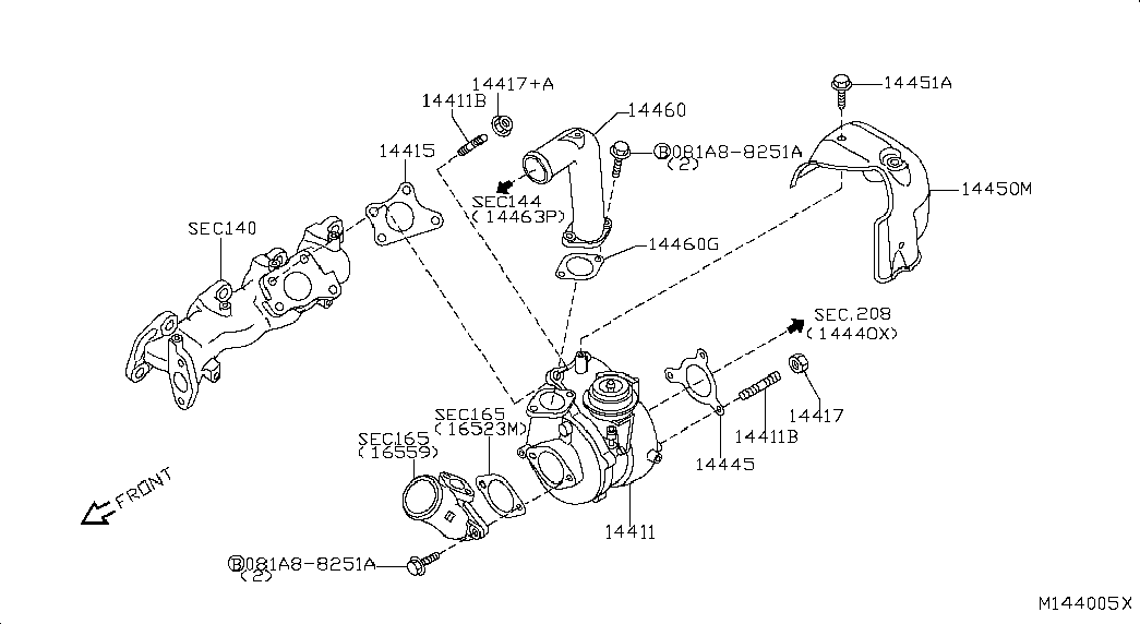 NISSAN 14411EC00C* - Компресор, наддув avtolavka.club