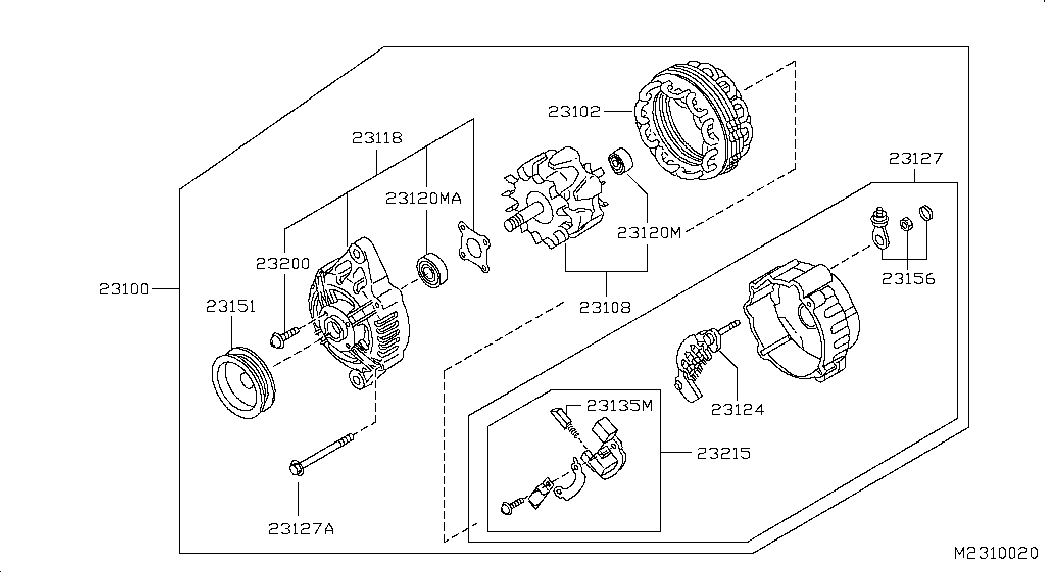 NISSAN 23100-EB31B - Генератор avtolavka.club