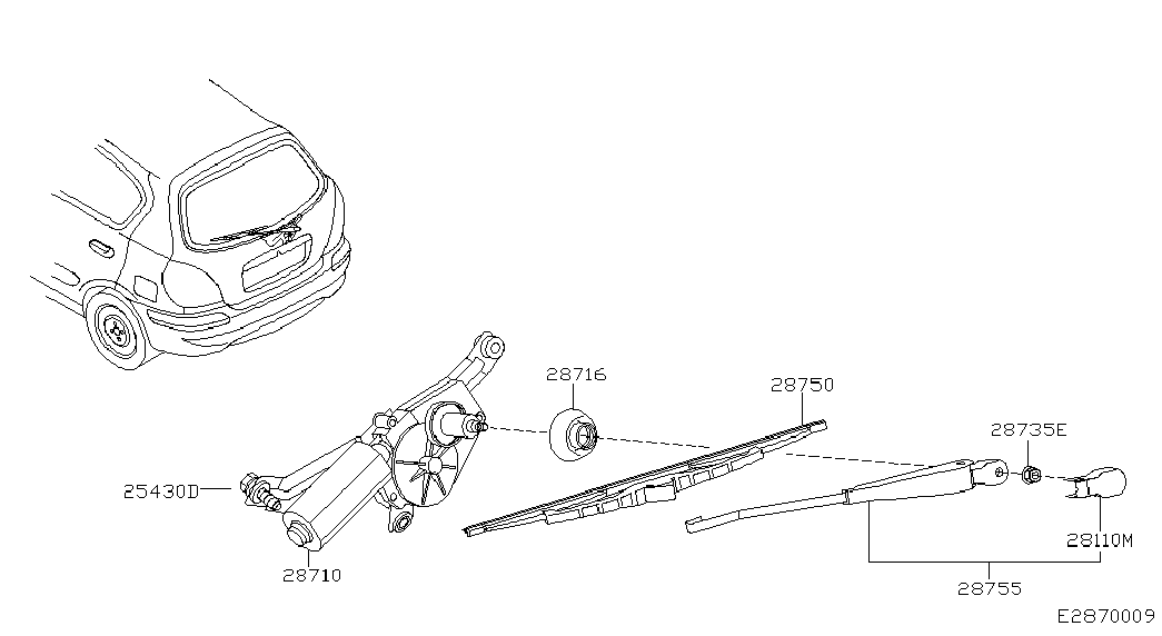 NISSAN 28790-BM410 - Щітка склоочисника avtolavka.club