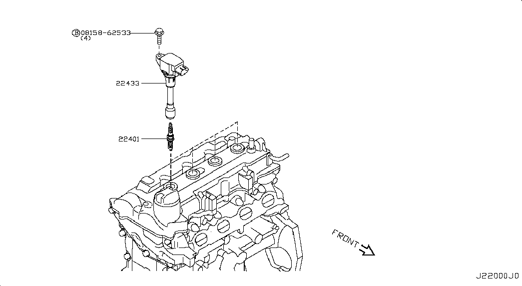 NISSAN 22448-ED800 - Котушка запалювання avtolavka.club