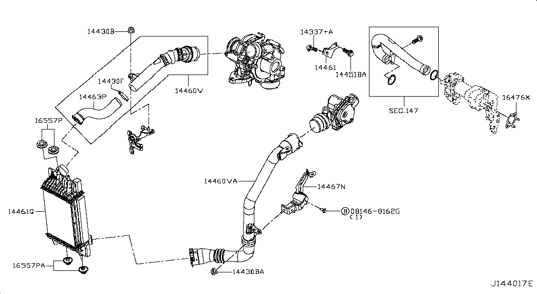 NISSAN 21507-AX300 - Підвіска, радіатор avtolavka.club