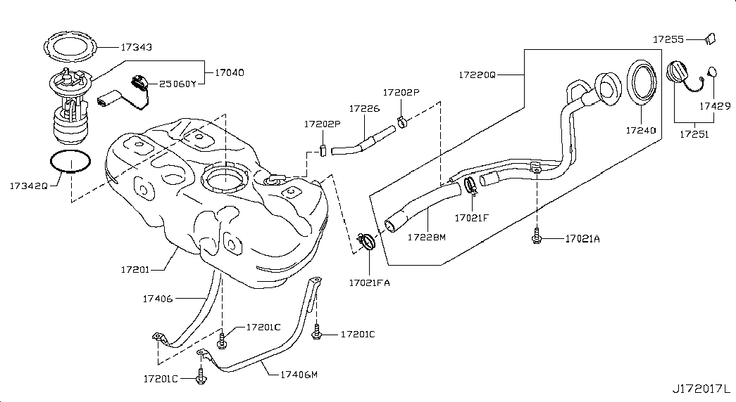 NISSAN 170401HJ0B - Модуль паливного насоса avtolavka.club