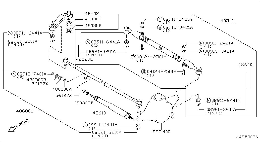 NISSAN 56112-VB000 - Підвіска, стійка валу avtolavka.club