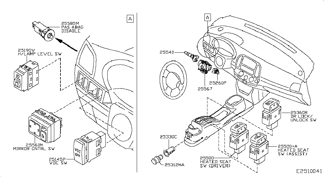 NISSAN B55679U00A - Перемикач запалювання avtolavka.club