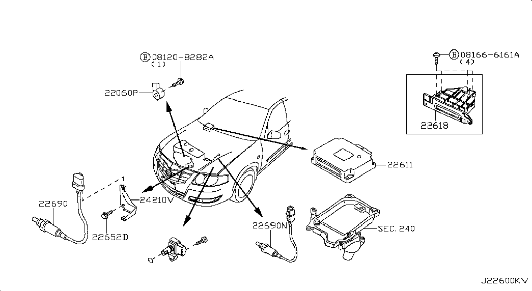 NISSAN 2269095F0A - Лямбда-зонд, датчик кисню avtolavka.club