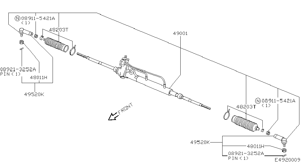 OM 49001BN013 - Рульовий механізм, рейка avtolavka.club