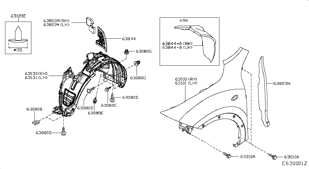 NISSAN 0146100QAD - Зажим, молдинг / захисна накладка avtolavka.club