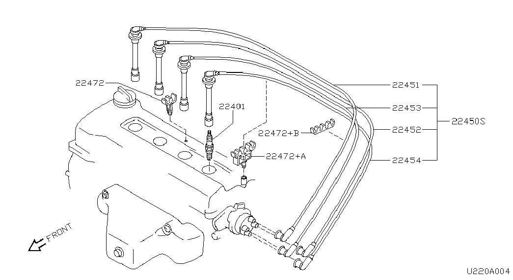 NISSAN 22440 99B06 - Комплект проводів запалювання avtolavka.club