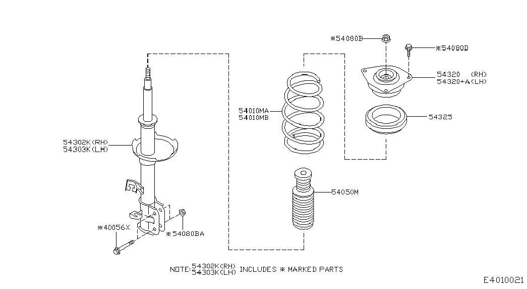 Infiniti 54320-BC40A - Опора стійки амортизатора, подушка avtolavka.club