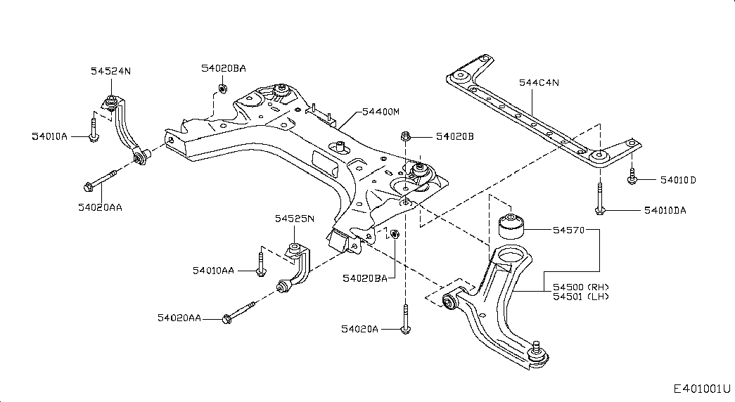 NISSAN 54525-AX002 - Тяга / стійка, стабілізатор avtolavka.club