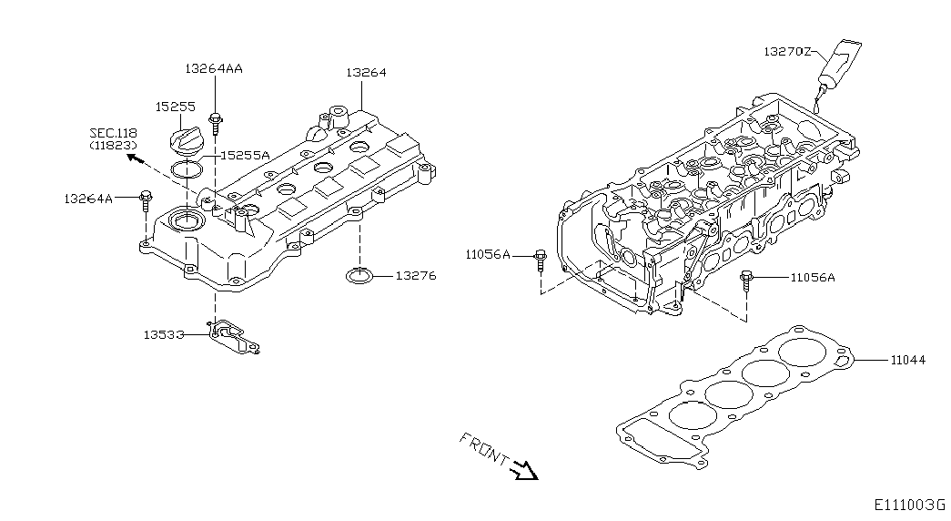 NISSAN 132764F10A - Прокладка, корпус свічки avtolavka.club