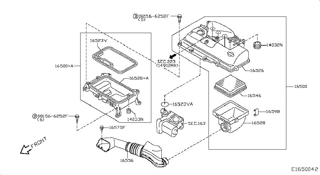 NISSAN 16546-AX600 - Повітряний фільтр avtolavka.club