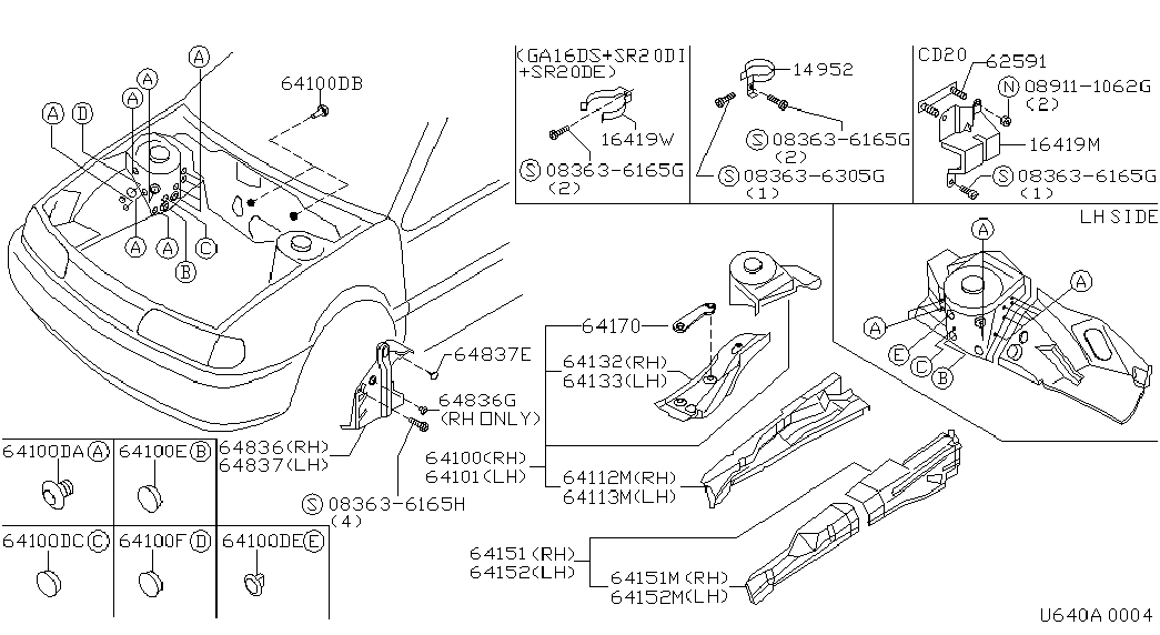 NISSAN 01658-01481 - Зажим, молдинг / захисна накладка avtolavka.club