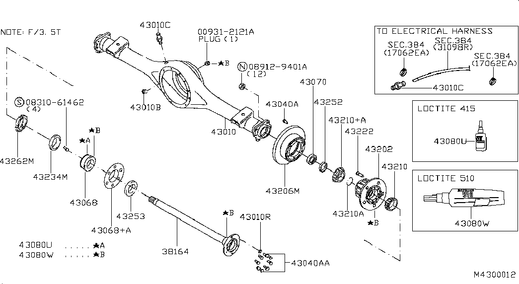 NISSAN 43252MA40A - Комплект підшипника маточини колеса avtolavka.club