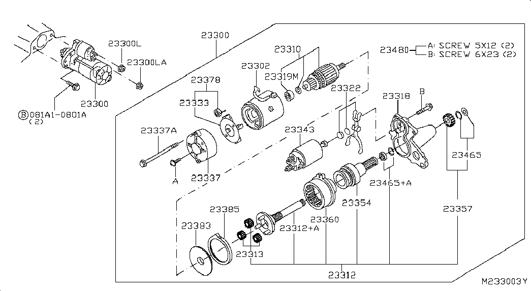 NISSAN 23300-EB30B - Стартер avtolavka.club