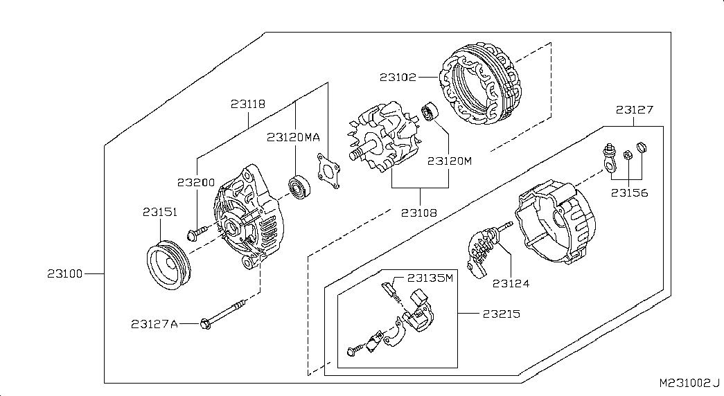 NISSAN 23100-EB31A - Генератор avtolavka.club