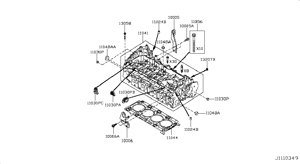 NISSAN 11044-00Q1M - Прокладка, головка циліндра avtolavka.club