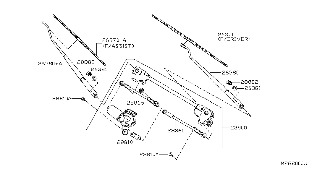 NISSAN 28890EB400 - Щітка склоочисника avtolavka.club