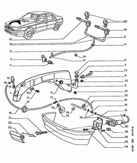 PEUGEOT 6438 65 - Розпилювач води для чищення, система очищення вікон avtolavka.club