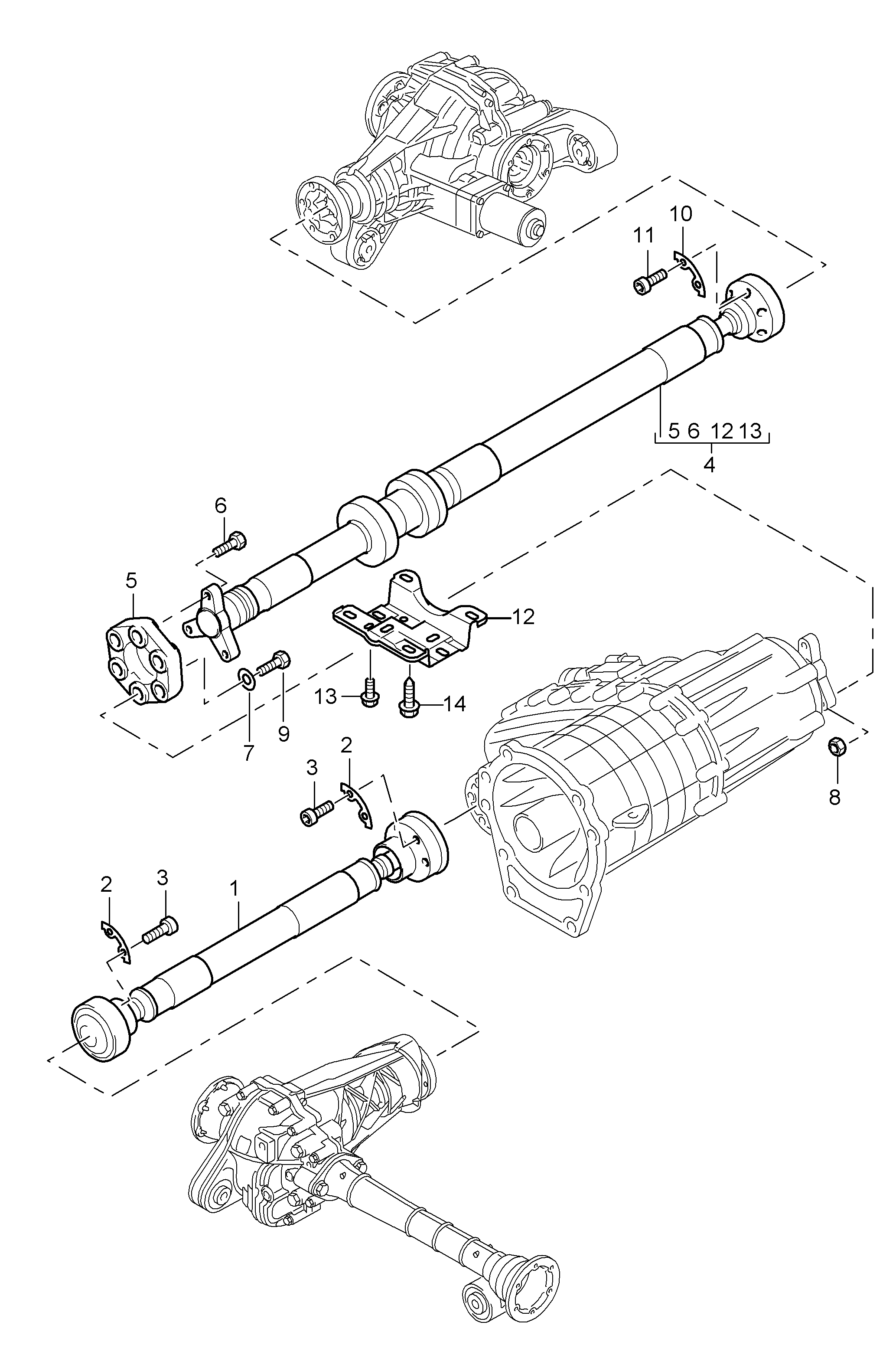 VW 95542101000 - Шарнір, поздовжній вал avtolavka.club