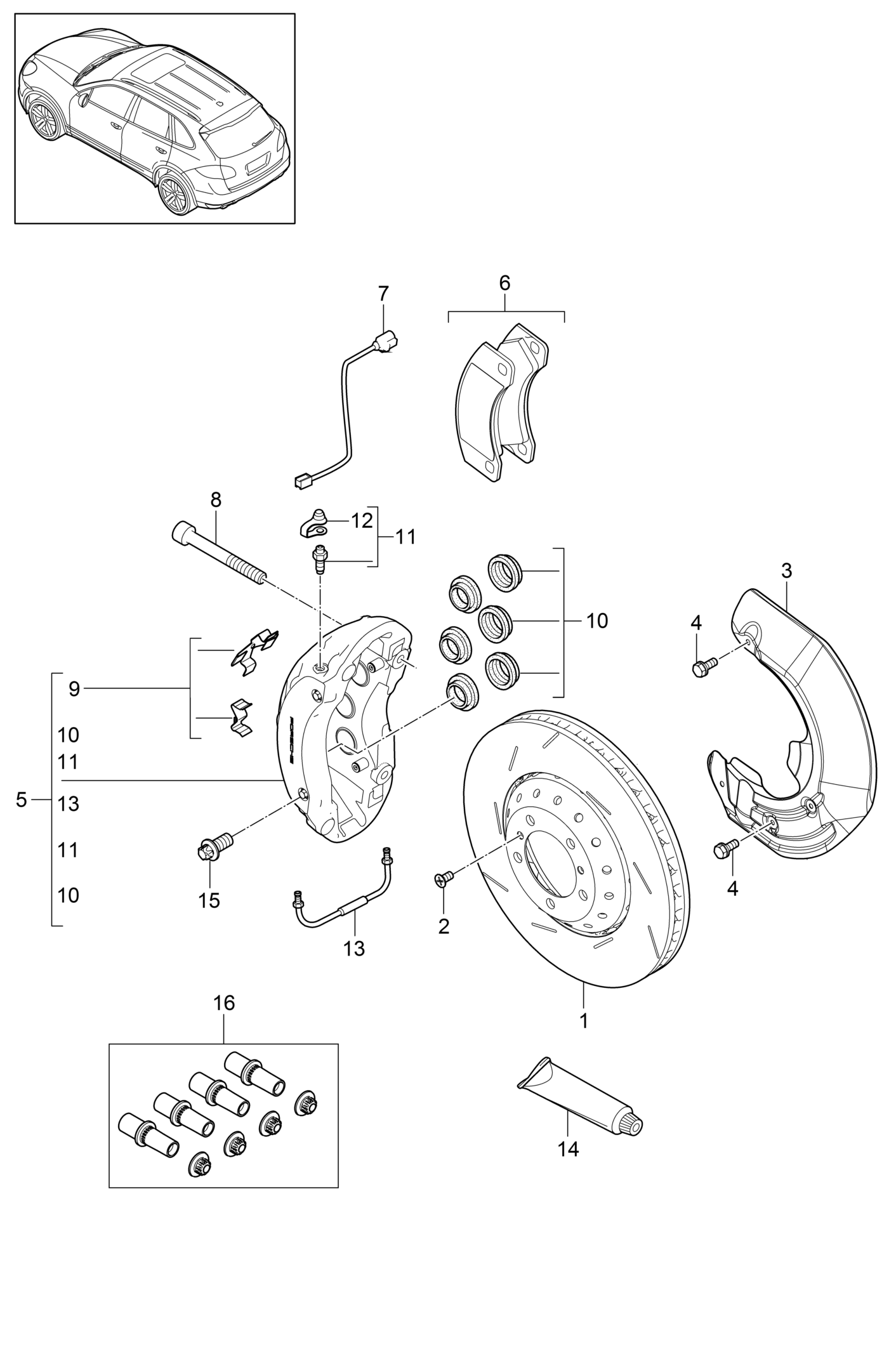 VW-PORSCHE 95535140151 - Гальмівний диск avtolavka.club