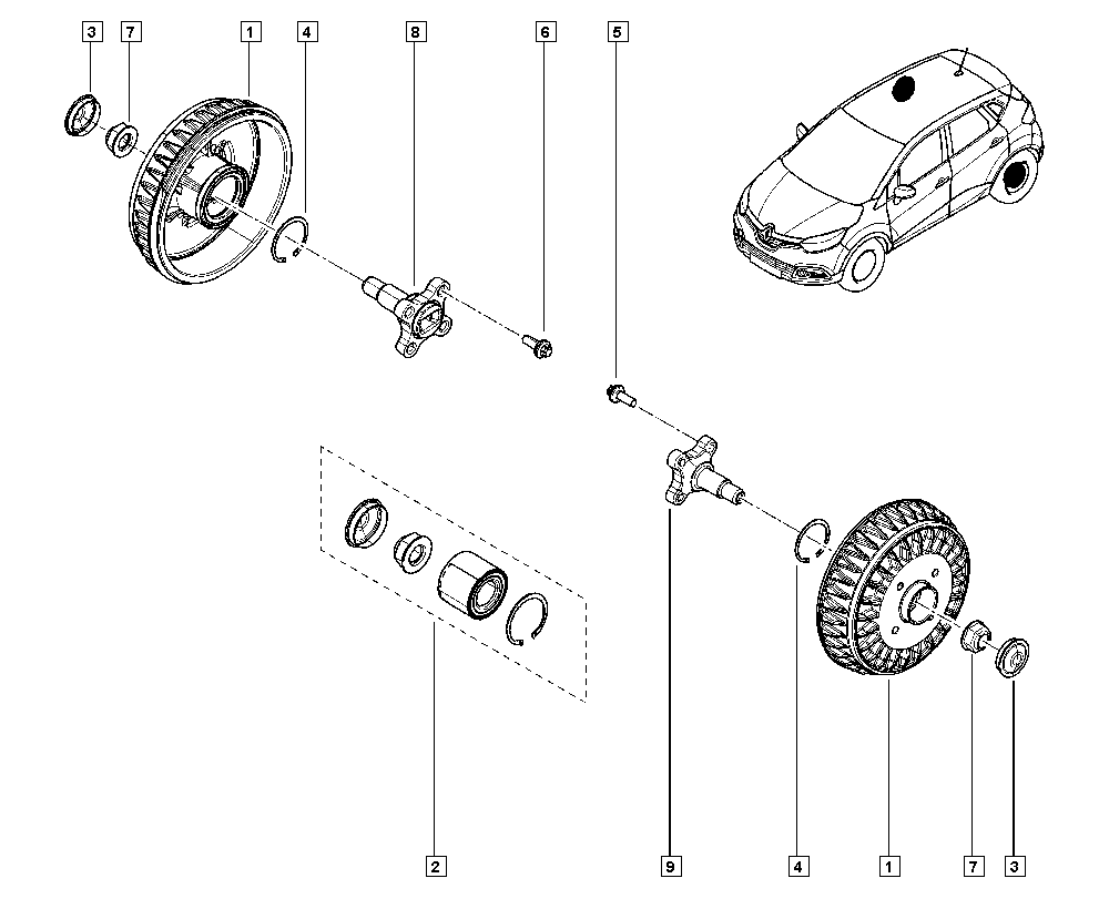 RENAULT 43 21 031 06R - Комплект підшипника маточини колеса avtolavka.club