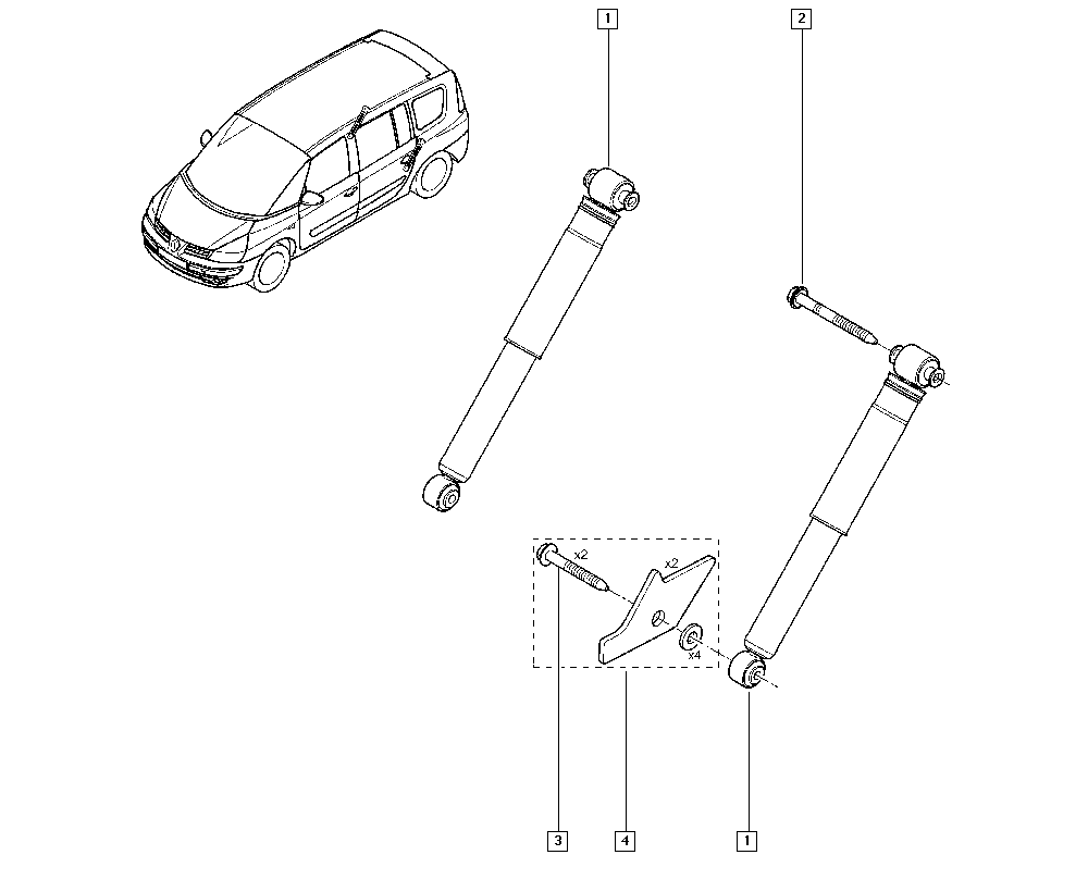 RENAULT 82 00 256 337 - Амортизатор avtolavka.club