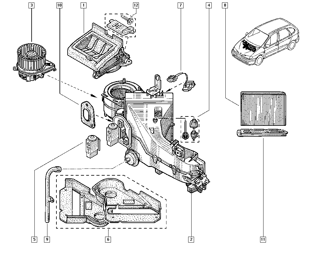 NISSAN 7701048387 - Вентилятор салону avtolavka.club