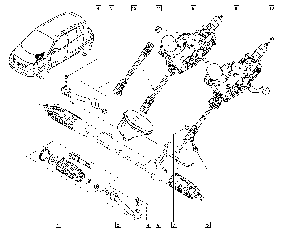 RENAULT 8200442177 - Рульова колонка avtolavka.club