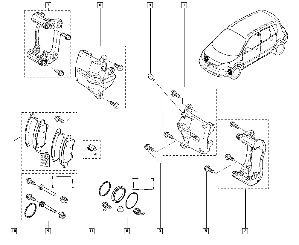 RENAULT 410606463R - PAD-FR BRAKE, LINE avtolavka.club