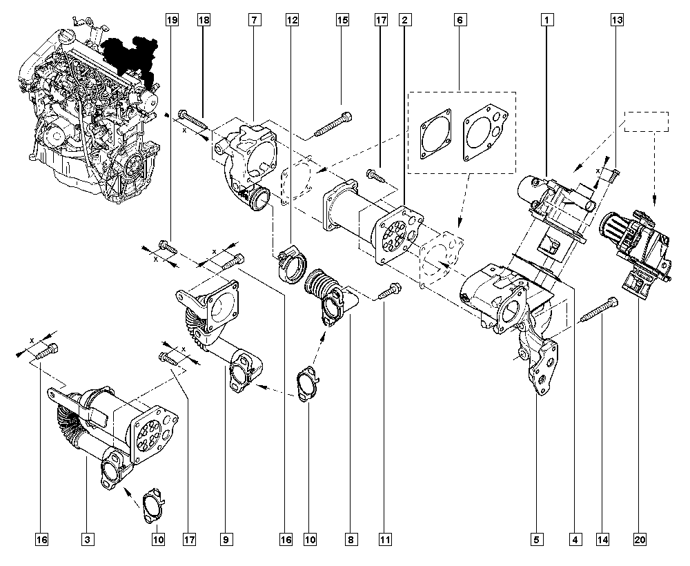 RENAULT 82 00 561 269 - Клапан повернення ОГ avtolavka.club