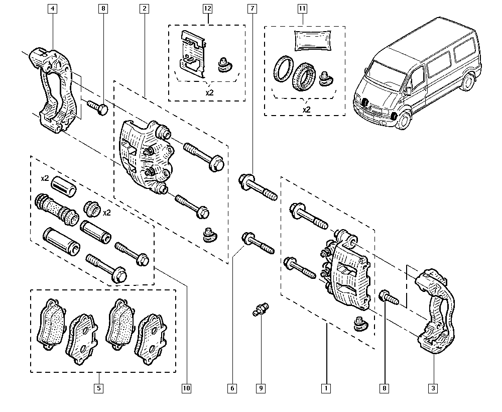 Infiniti 7701207339 - Гальмівні колодки, дискові гальма avtolavka.club