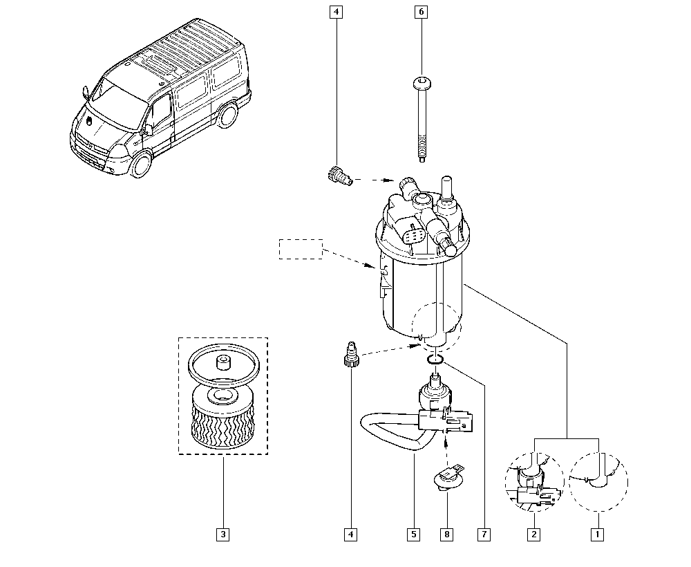 RENAULT 7701475230 - Датчик рівня, паливна система avtolavka.club