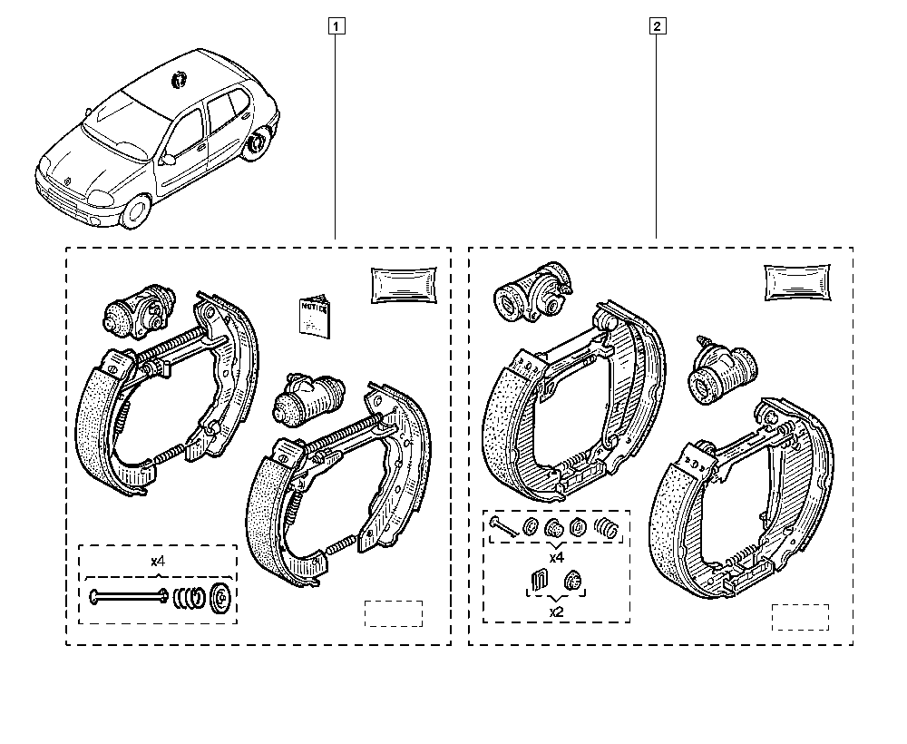 FORD 77 01 207 179 - Комплект гальм, барабанний механізм avtolavka.club