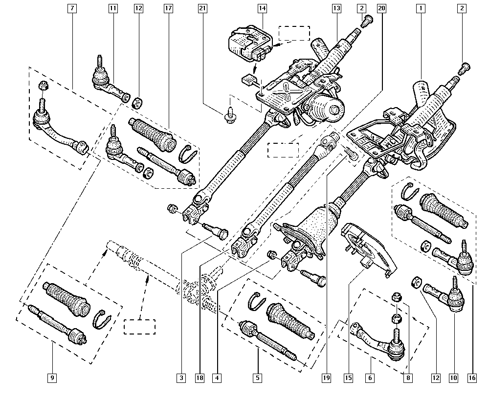 RENAULT 77 01 476 763 - Наконечник рульової тяги, кульовий шарнір avtolavka.club