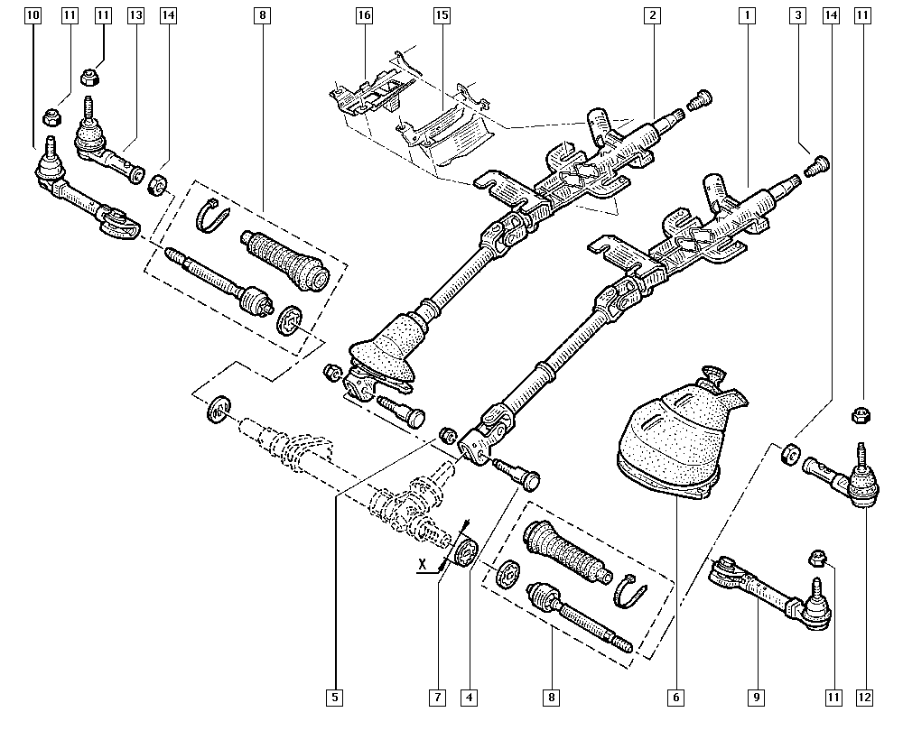 NISSAN 7701 474 642 - Наконечник рульової тяги, кульовий шарнір avtolavka.club