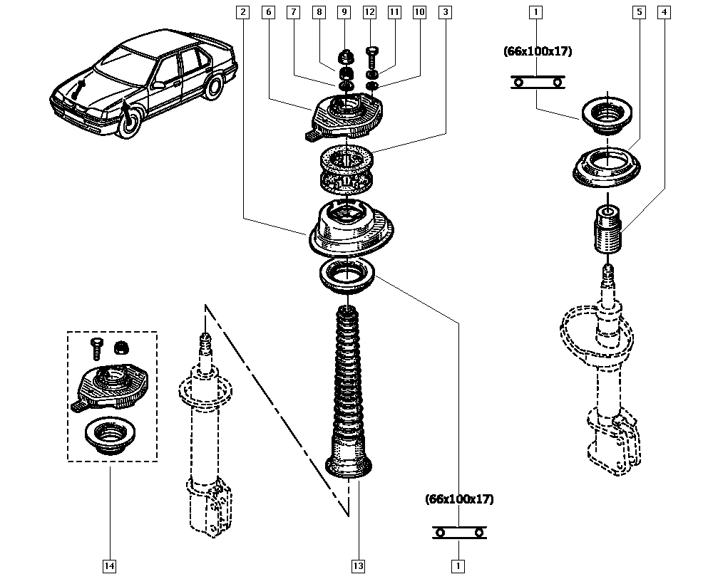 RENAULT TRUCKS 7700835254 - Опора стійки амортизатора, подушка avtolavka.club