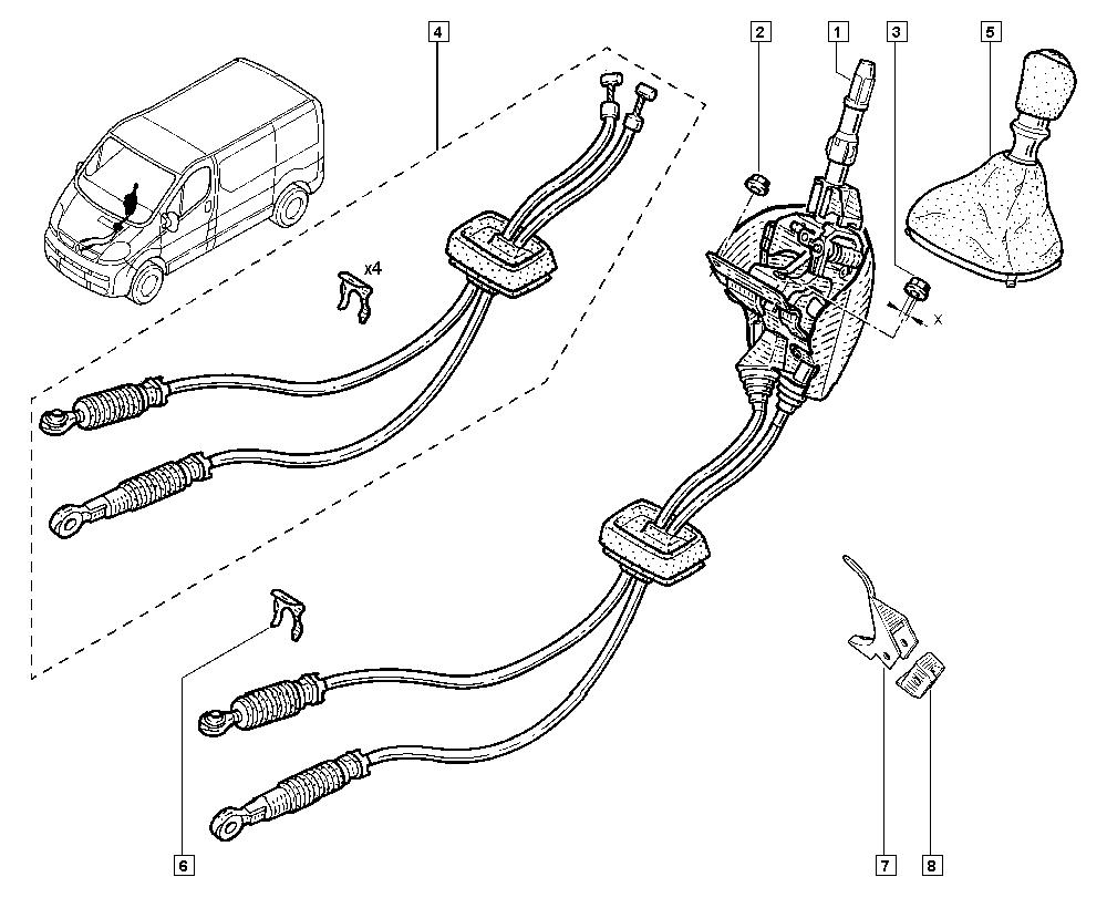 NISSAN 7701477671 - Трос, ступінчаста коробка передач avtolavka.club