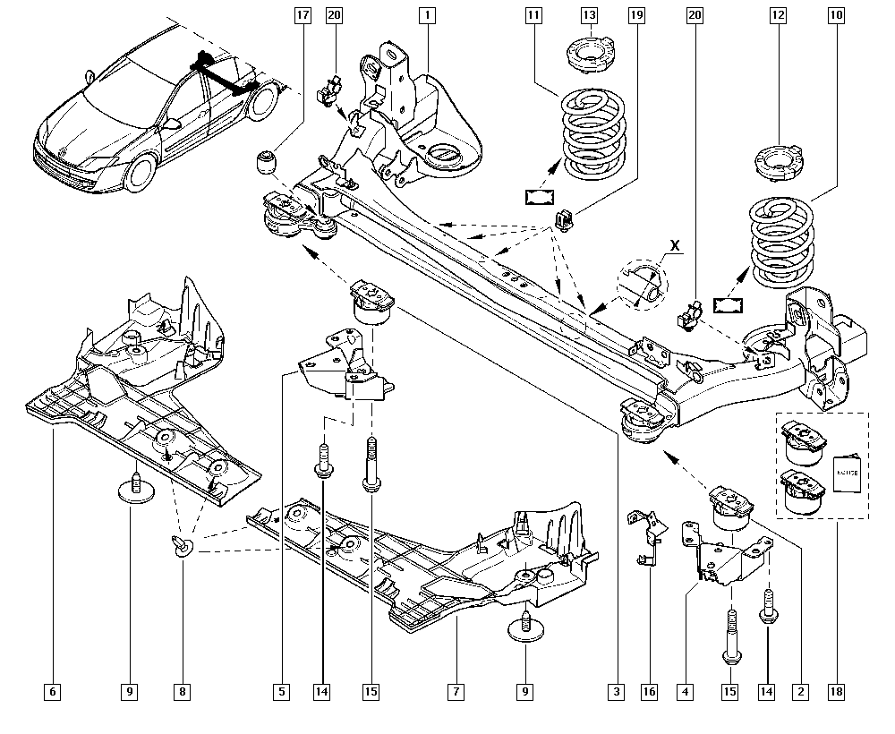 RENAULT 55 72 900 02R - Сайлентблок, важеля підвіски колеса avtolavka.club