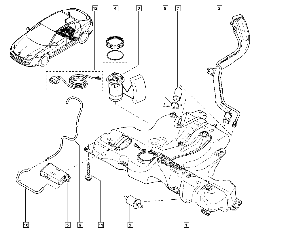 RENAULT 82 00 386 495 - Паливний фільтр avtolavka.club