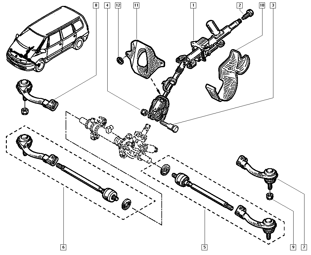 DACIA 6025370494 - Поперечна рульова тяга avtolavka.club