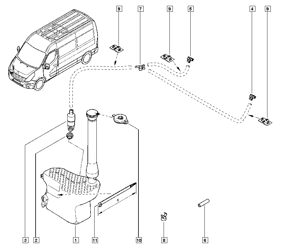 RENAULT 289100030R - Резервуар для води (для чищення) avtolavka.club